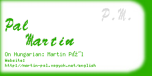 pal martin business card